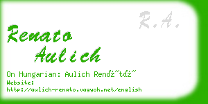 renato aulich business card